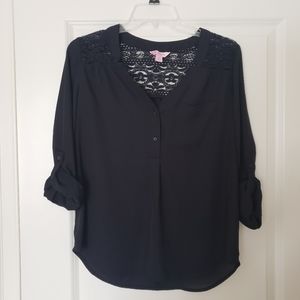 Candies black work blouse with lace size Medium